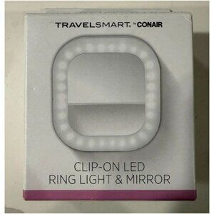 Travel Smart By Conair Clip On LED Ring Light and Mirror